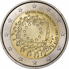 France, 2 Euro, 30 Years of European Union Flag, 2015, Paris, Bi-Metallic