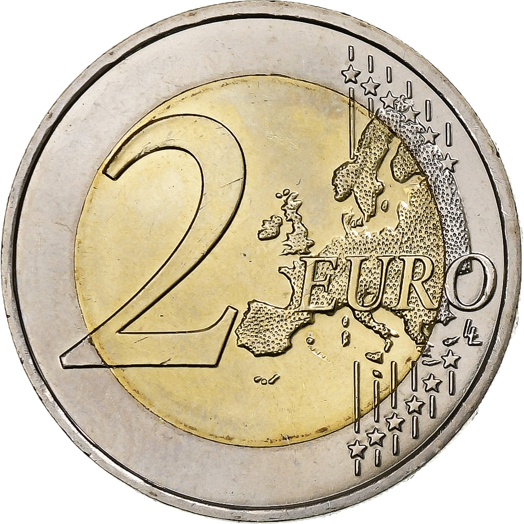 France, 2 Euro, 30 Years of European Union Flag, 2015, Paris, Bi-Metallic
