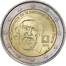 France, 2 Euro, Birth of Abbé Pierre, 2012, Paris, Bi-Metallic, MS(63)