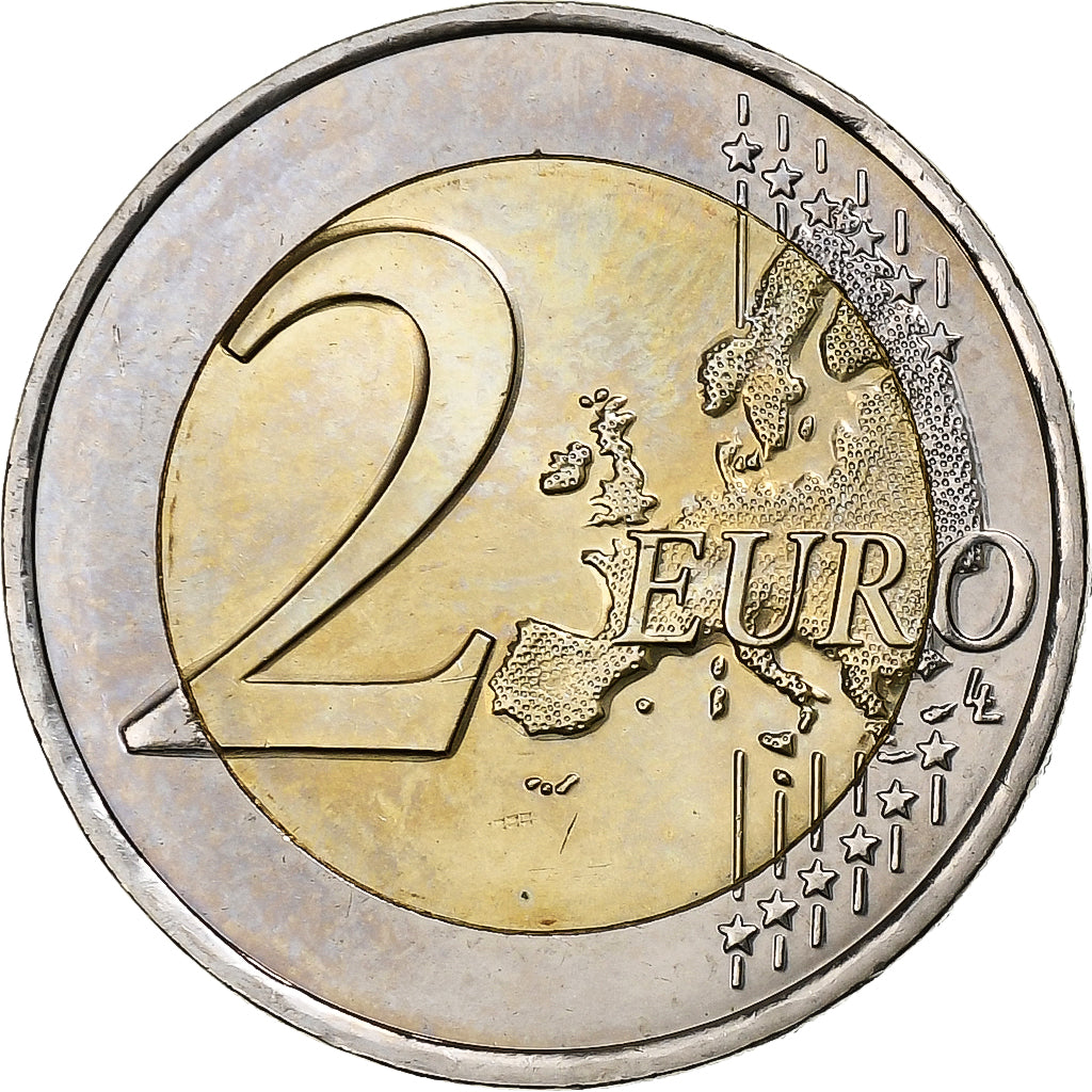 France, 2 Euro, Pierre de Coubertin, 2013, Paris, Bi-Metallic, MS(63)