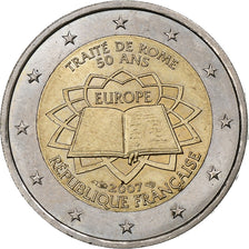 Frankreich, 2 Euro, Treaty of Rome, 2007, Paris, Bi-Metallic, UNZ