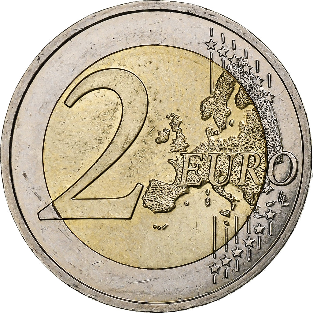 France, 2 Euro, Pink ribbon, 2017, Paris, Bi-Metallic, MS(63)