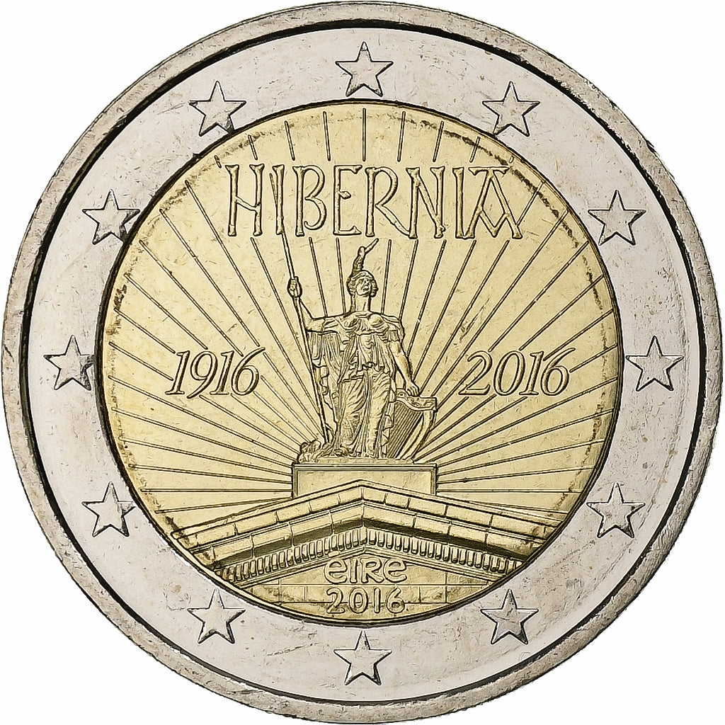 Ireland, 2 Euro, Easter Rising, 2016, Dublin, Bi-Metallic, UNZ