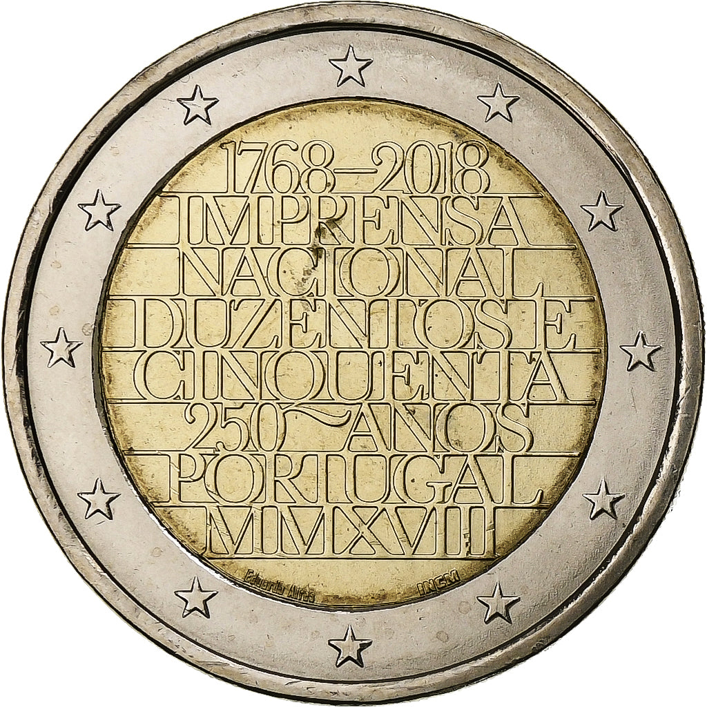 Portogallo, 2 Euro, Imprensa Nacional - Casa da Moeda, 2018, Lisbon