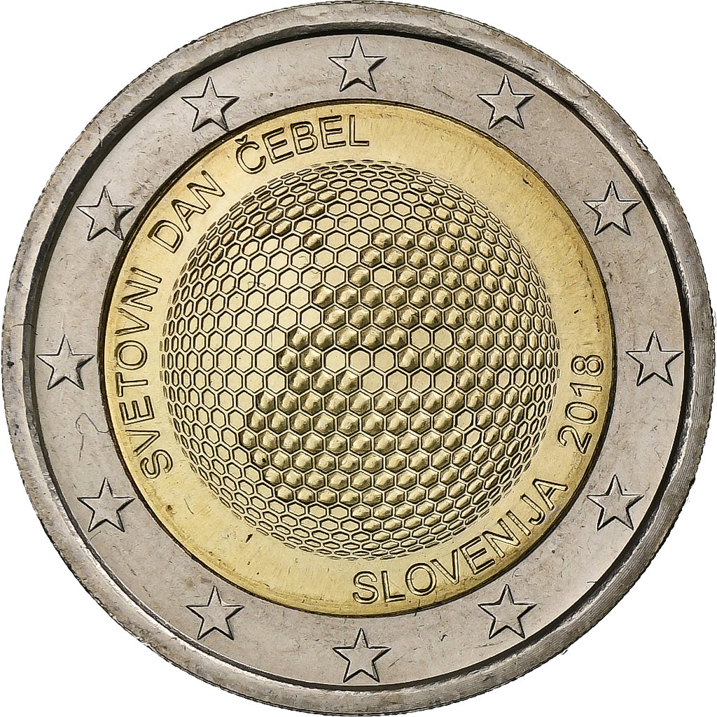 Słowenia, 2 Euro, World Bee Day, 2018, Vantaa, Bimetaliczny, MS(63)