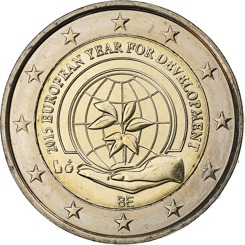 Belgium, 2 Euro, European Year for Development, 2015, Bi-Metallic, MS(63)