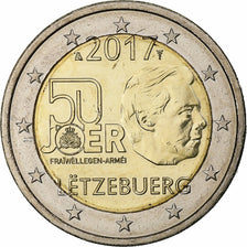 Luxembourg, 2 Euro, Henri I Volunteer Army, 2017, Bi-Metallic, MS(63)