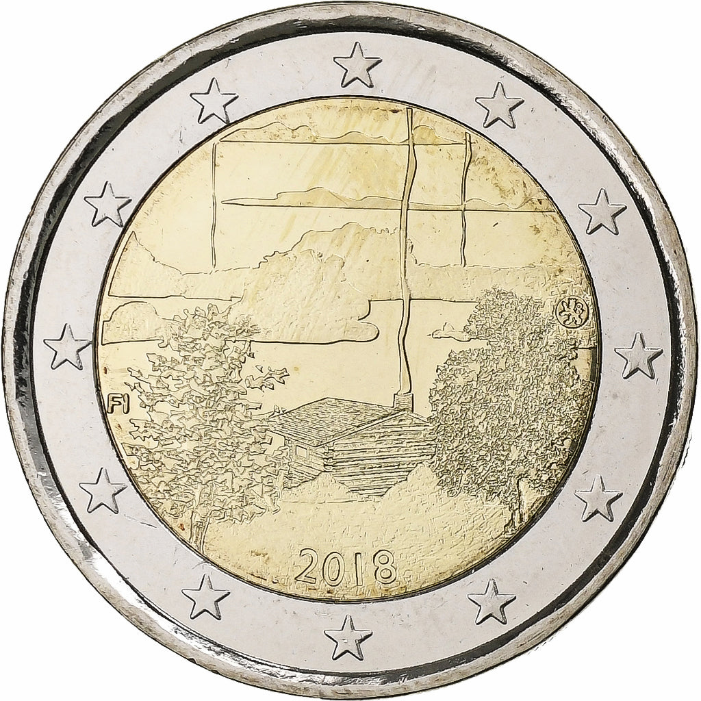 Finlandia, 2 Euro, Finnish Sauna culture, 2018, Vantaa, Bi-metallico, SPL