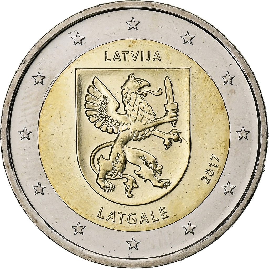 Latvia, 2 Euro, Latgale, 2017, Bi-Metallic, MS(63)