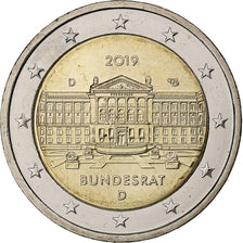 Germany, 2 Euro, Bundesrat, 2019, Munich, Bi-Metallic, MS(63)