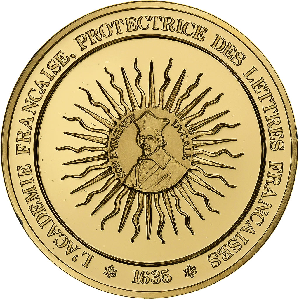 Frankrijk, Medaille, Richelieu, Gold plated silver, L'Histoire de France, UNC-