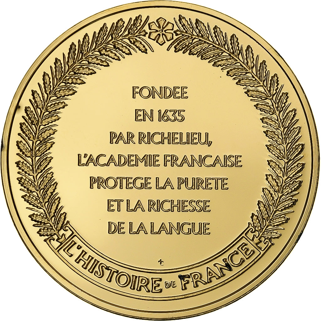 Frankrijk, Medaille, Richelieu, Gold plated silver, L'Histoire de France, UNC-
