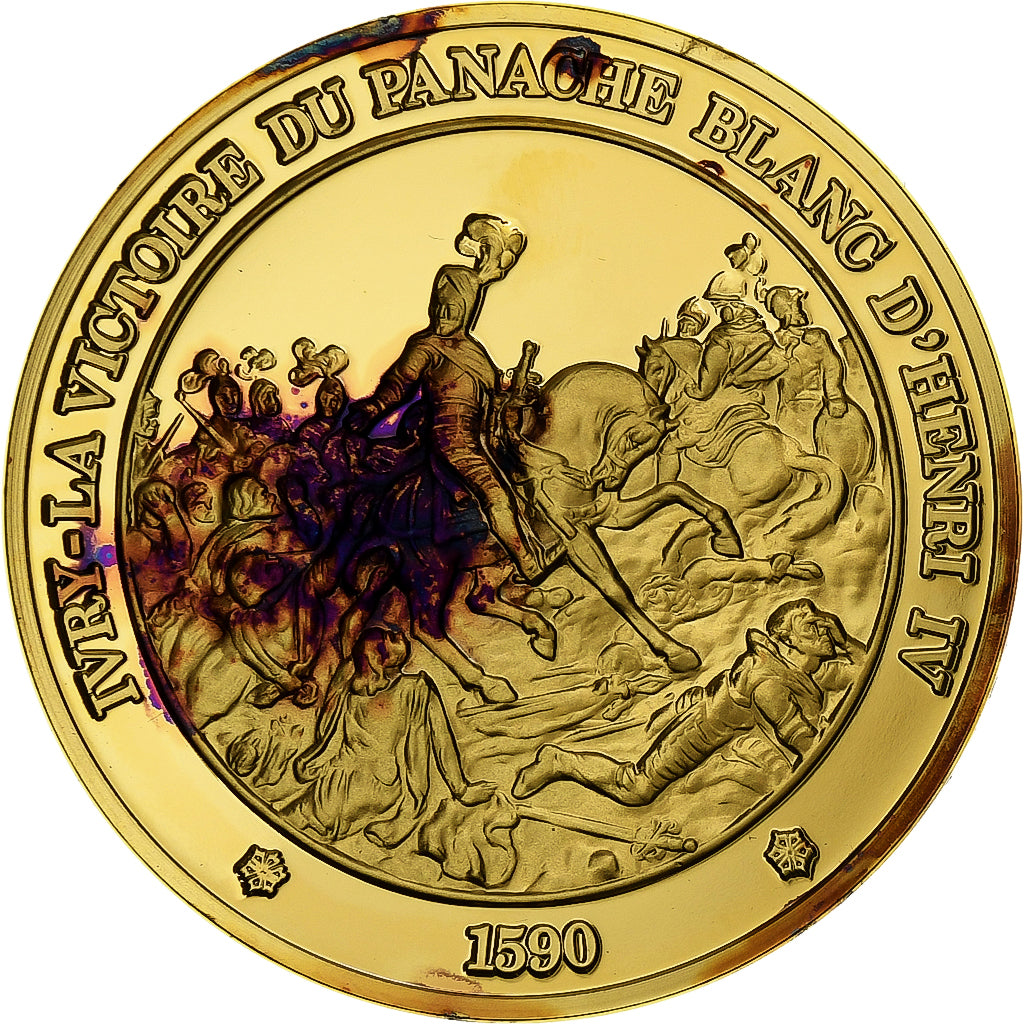 Frankrijk, Medaille, Henri IV, Gold plated silver, L'Histoire de France, UNC-
