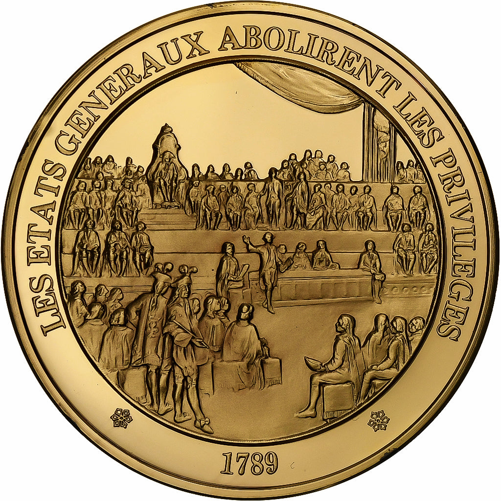 Frankreich, Medaille, États généraux, Gold plated silver, L'Histoire de