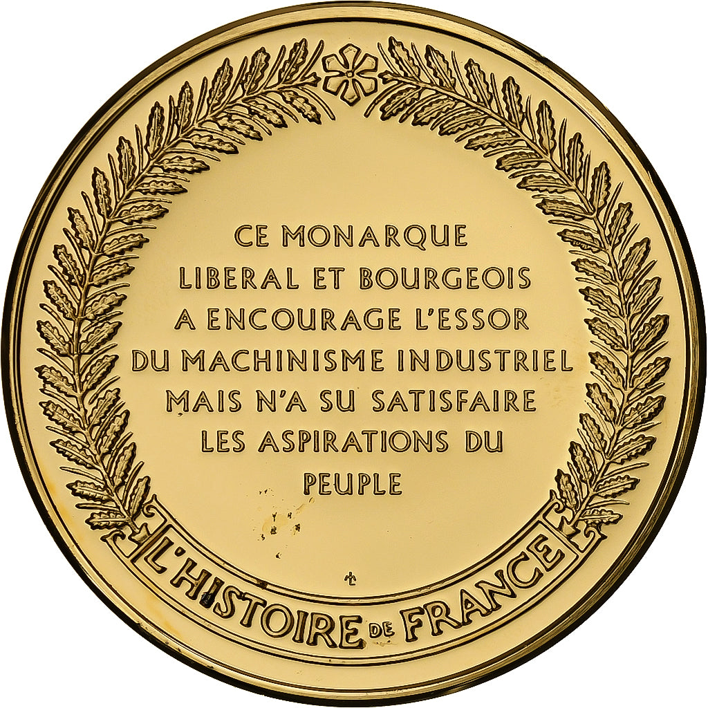 Francia, medalla, Louis-Philippe, Gold plated silver, L'Histoire de France, SC