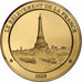Francia, medalla, Paris - La Tour Eiffel, Gold plated silver, L'Histoire de