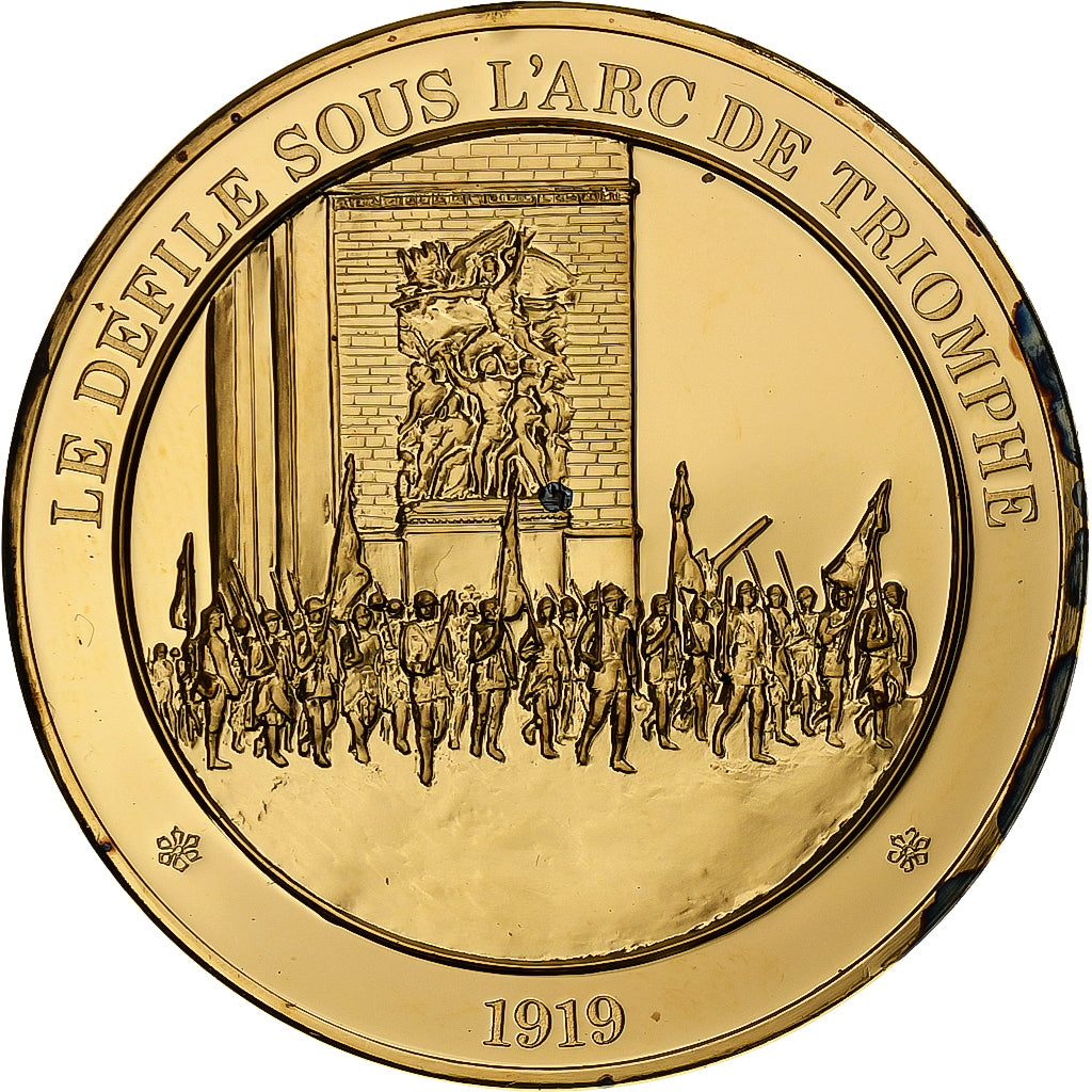 Francia, medalla, L'Arc de Triomphe, Gold plated silver, L'Histoire de France