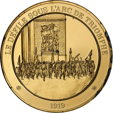 Francia, medalla, L'Arc de Triomphe, Gold plated silver, L'Histoire de France