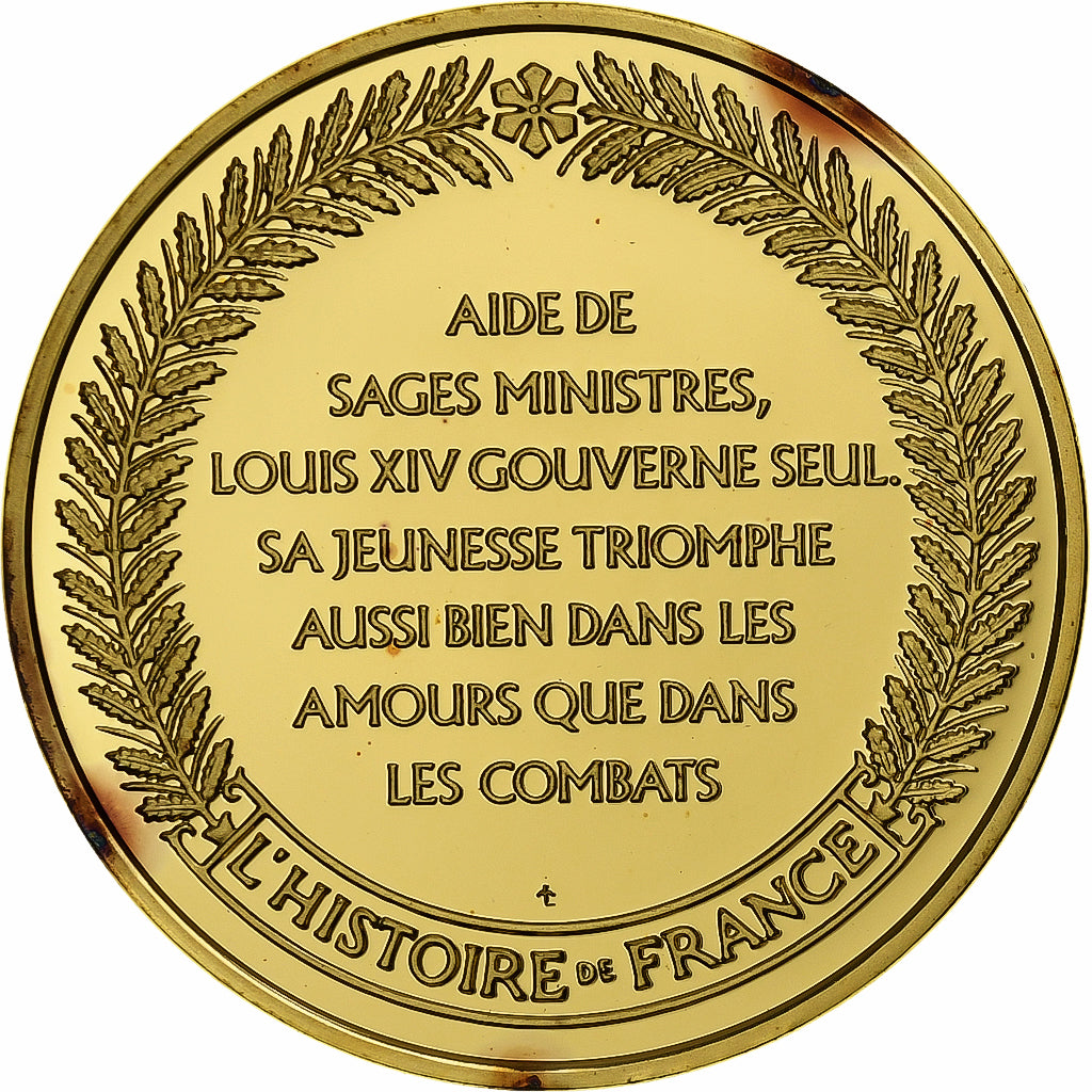 Francia, medalla, Traité des Pyrénees, Gold plated silver, L'Histoire de
