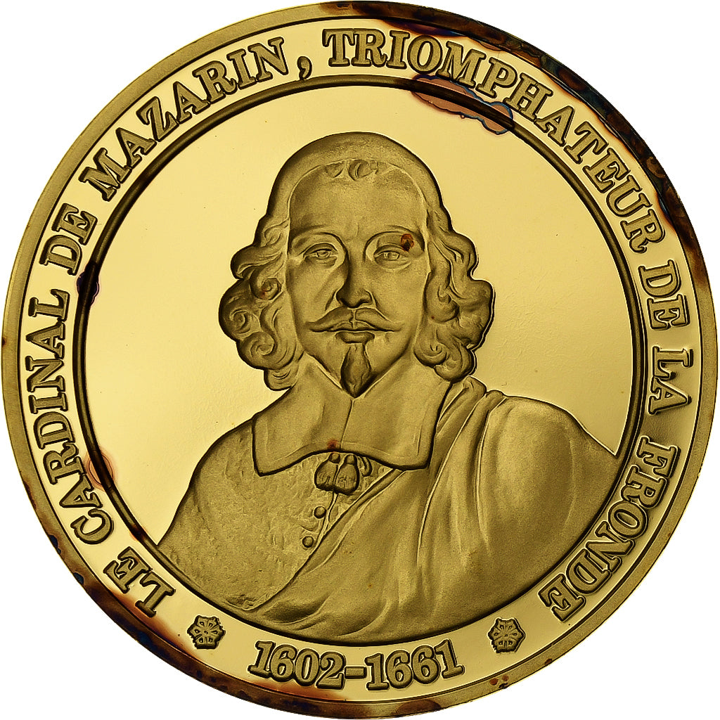 Francja, medal, Cardinal de Mazarin, Gold plated silver, L'Histoire de France