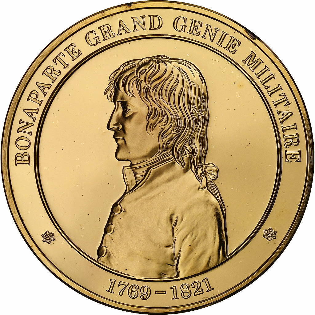 France, Medal, Napoléon Bonaparte, Gold plated silver, L'Histoire de France
