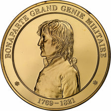 France, Medal, Napoléon Bonaparte, Gold plated silver, L'Histoire de France