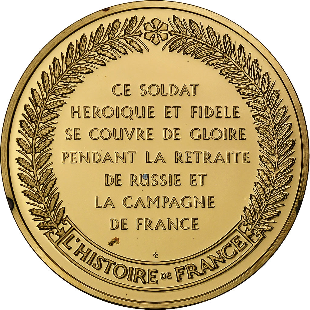 France, Medal, Michel Ney, Gold plated silver, L'Histoire de France, MS(63)