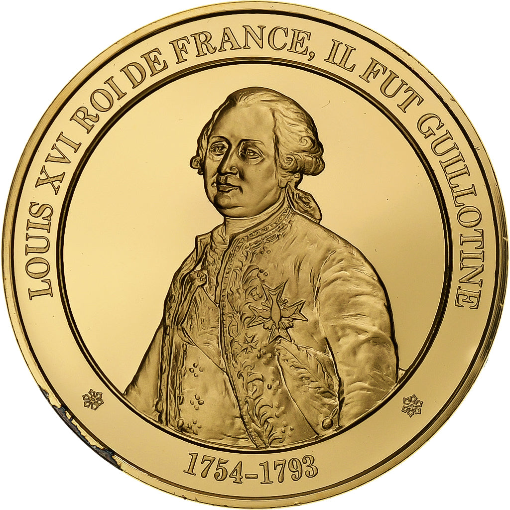 Francja, medal, Ludwik XVI, Gold plated silver, L'Histoire de France, MS(63)