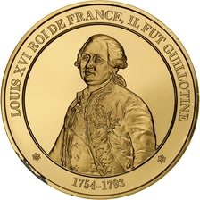 Francja, medal, Ludwik XVI, Gold plated silver, L'Histoire de France, MS(63)