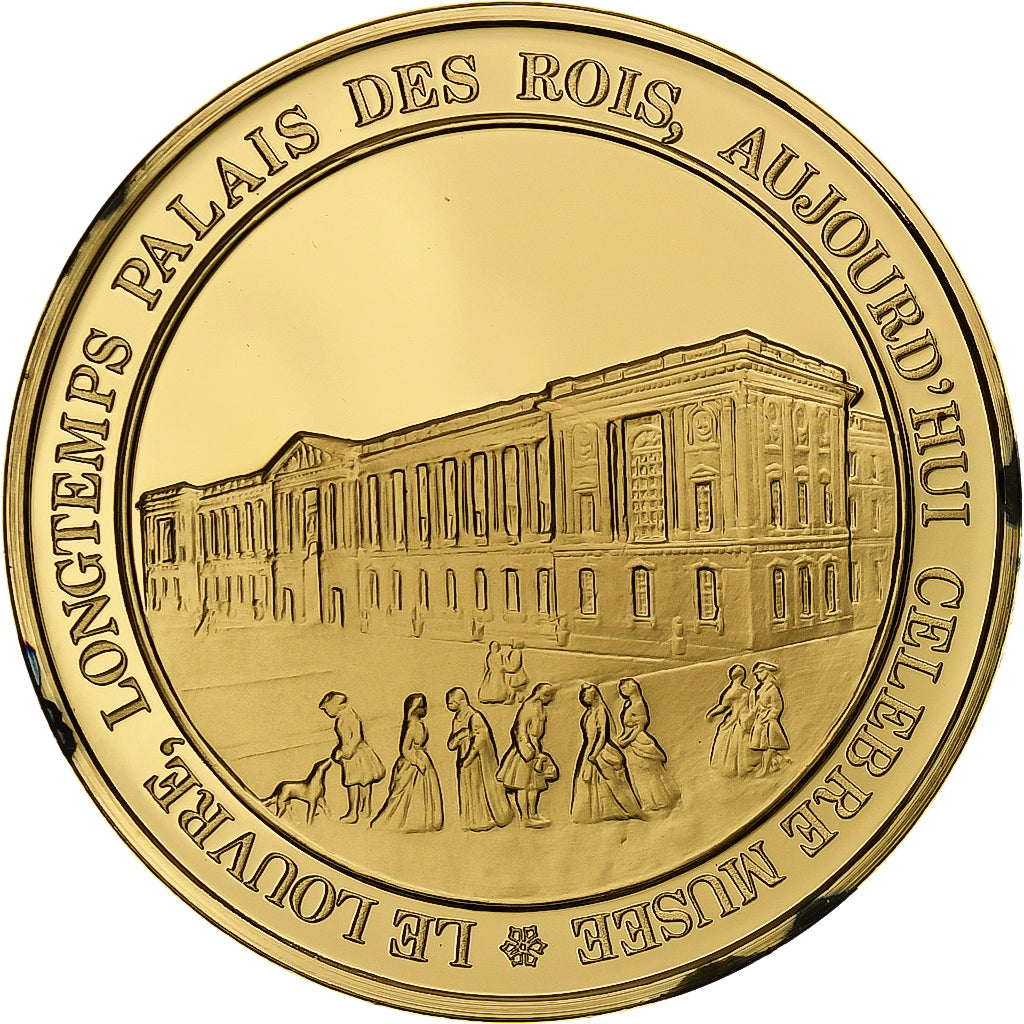 France, Medal, Le Louvre, Palais des Rois, Gold plated silver, MS(63)