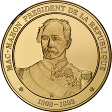 France, Medal, Mac Mahon, Gold plated silver, L'Histoire de France, MS(63)