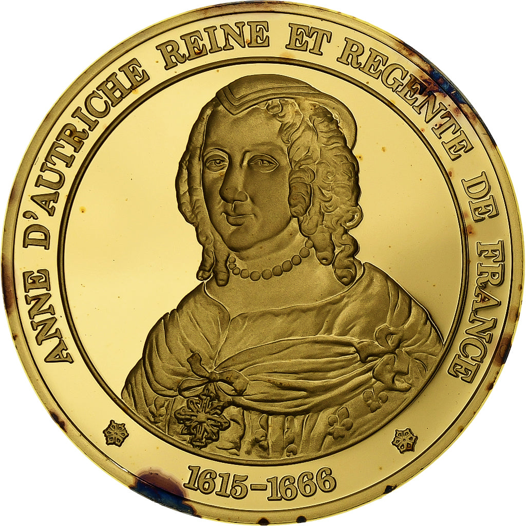 Francja, medal, Anne d'Autriche, Gold plated silver, L'Histoire de France