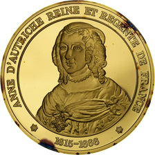 Francja, medal, Anne d'Autriche, Gold plated silver, L'Histoire de France