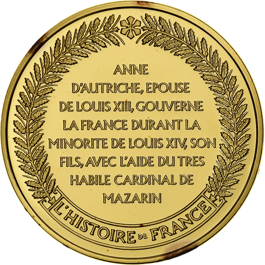 Francja, medal, Anne d'Autriche, Gold plated silver, L'Histoire de France
