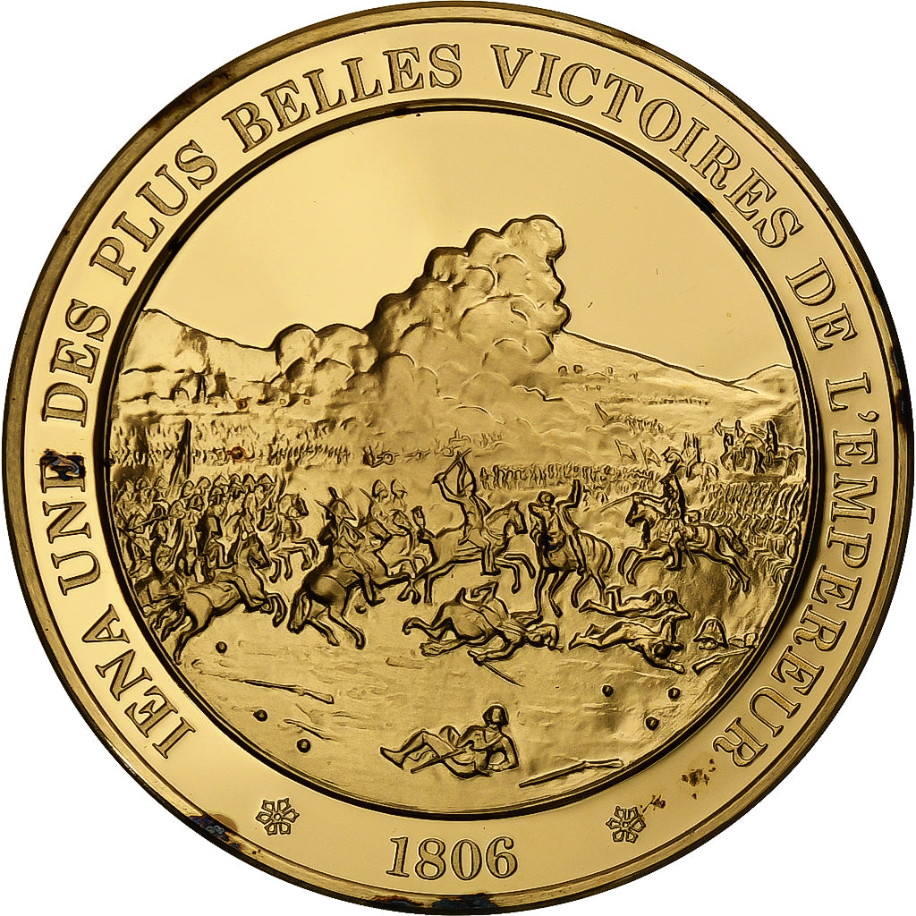 France, Medal, Napoléon Ier, Bataille d'Iena, Gold plated silver, MS(63)