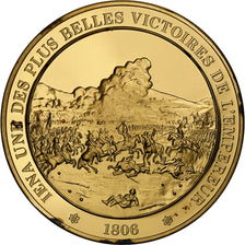 France, Medal, Napoléon Ier, Bataille d'Iena, Gold plated silver, MS(63)
