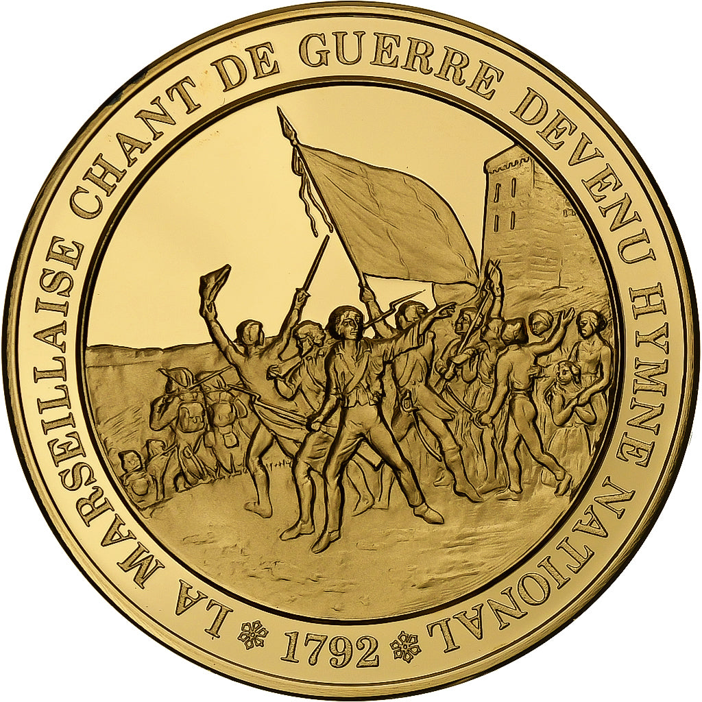 Frankreich, Medaille, La Marseillaise, Gold plated silver, L'Histoire de France