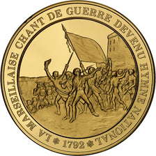 Frankreich, Medaille, La Marseillaise, Gold plated silver, L'Histoire de France