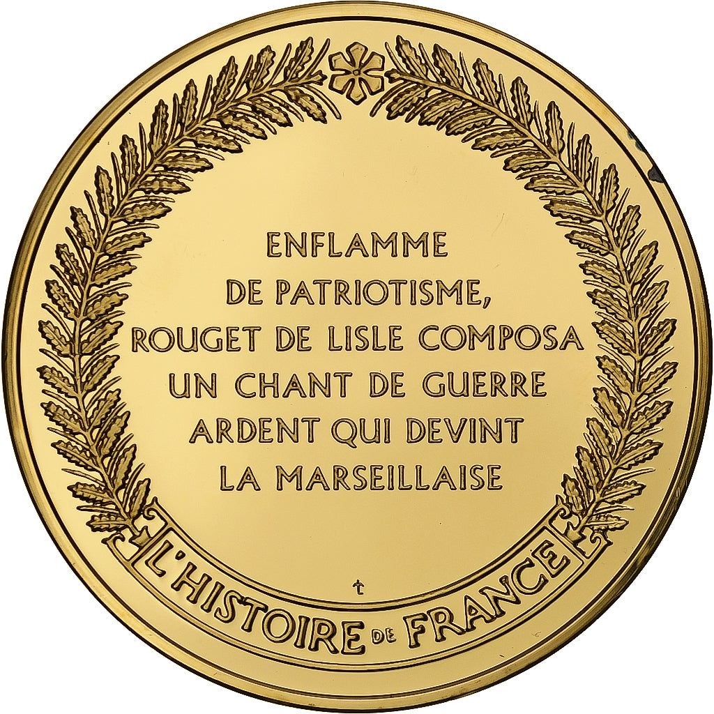 Frankreich, Medaille, La Marseillaise, Gold plated silver, L'Histoire de France