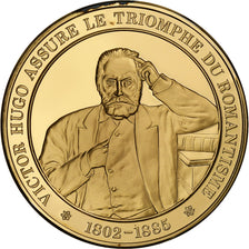 Francia, medalla, Victor Hugo, Gold plated silver, L'Histoire de France, SC
