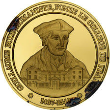 Frankrijk, Medaille, Guillaume Bude, Gold plated silver, L'Histoire de France