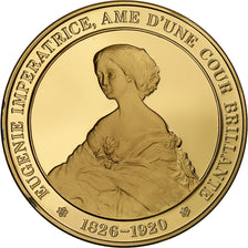 Francia, medalla, Impératrice Eugénie, Gold plated silver, L'Histoire de