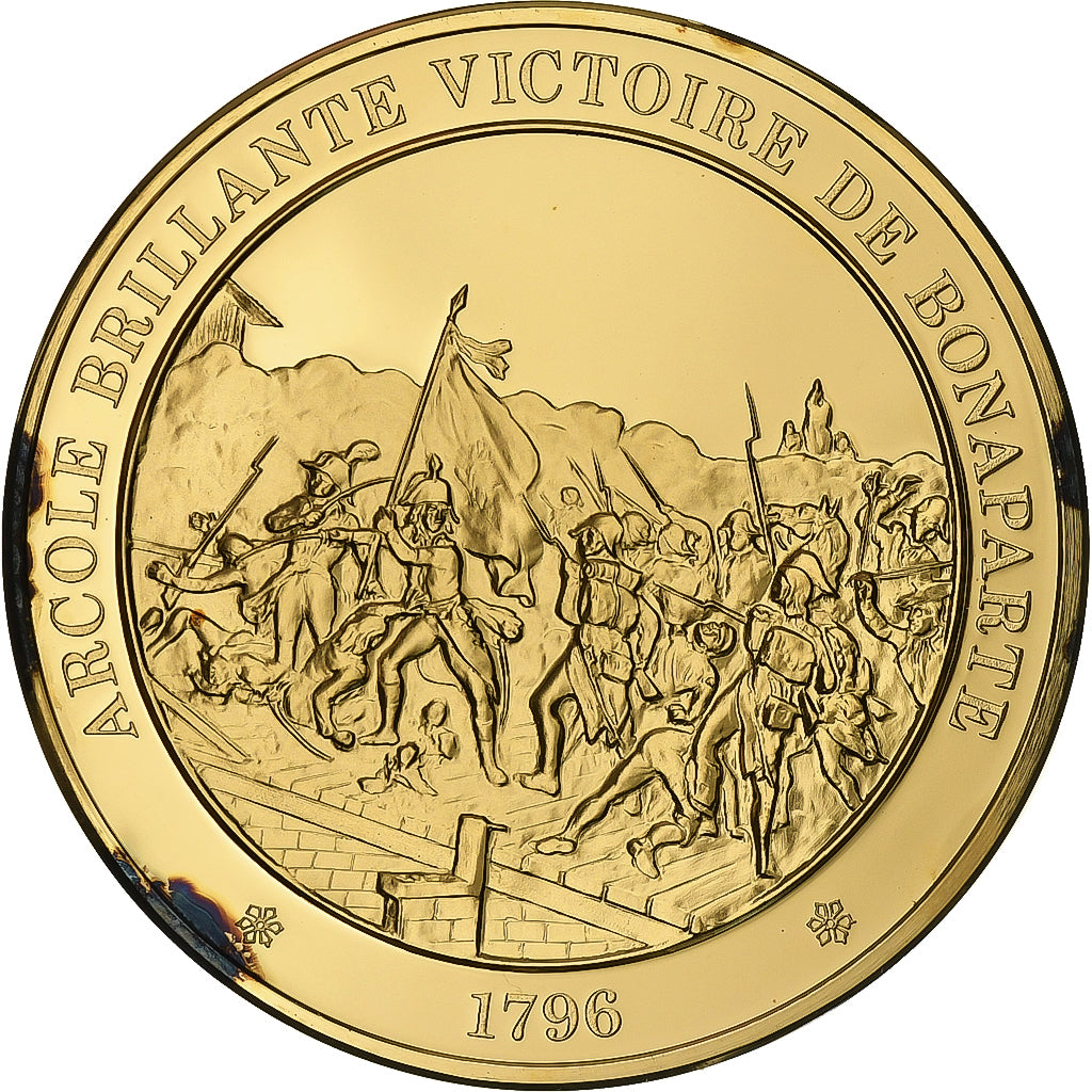 France, Medal, Arcole brillante victoire de bonaparte, Gold plated silver