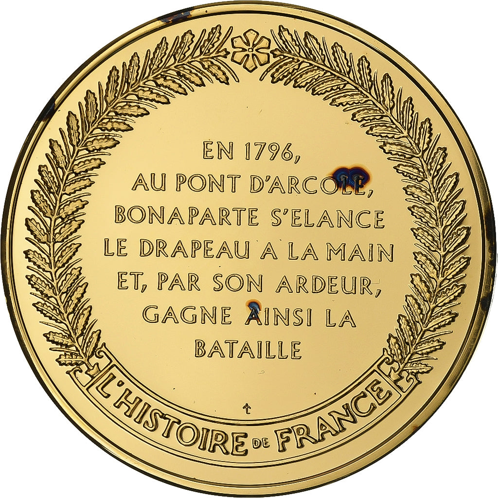 France, Medal, Arcole brillante victoire de bonaparte, Gold plated silver
