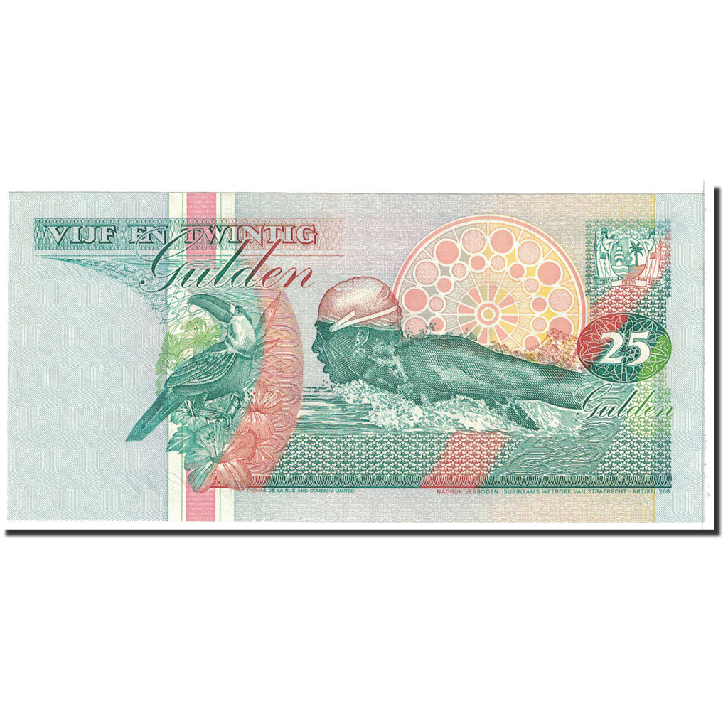 Banknote, Surinam, 25 Gulden, 1991, 1991-07-09, KM:138a, UNC(63)