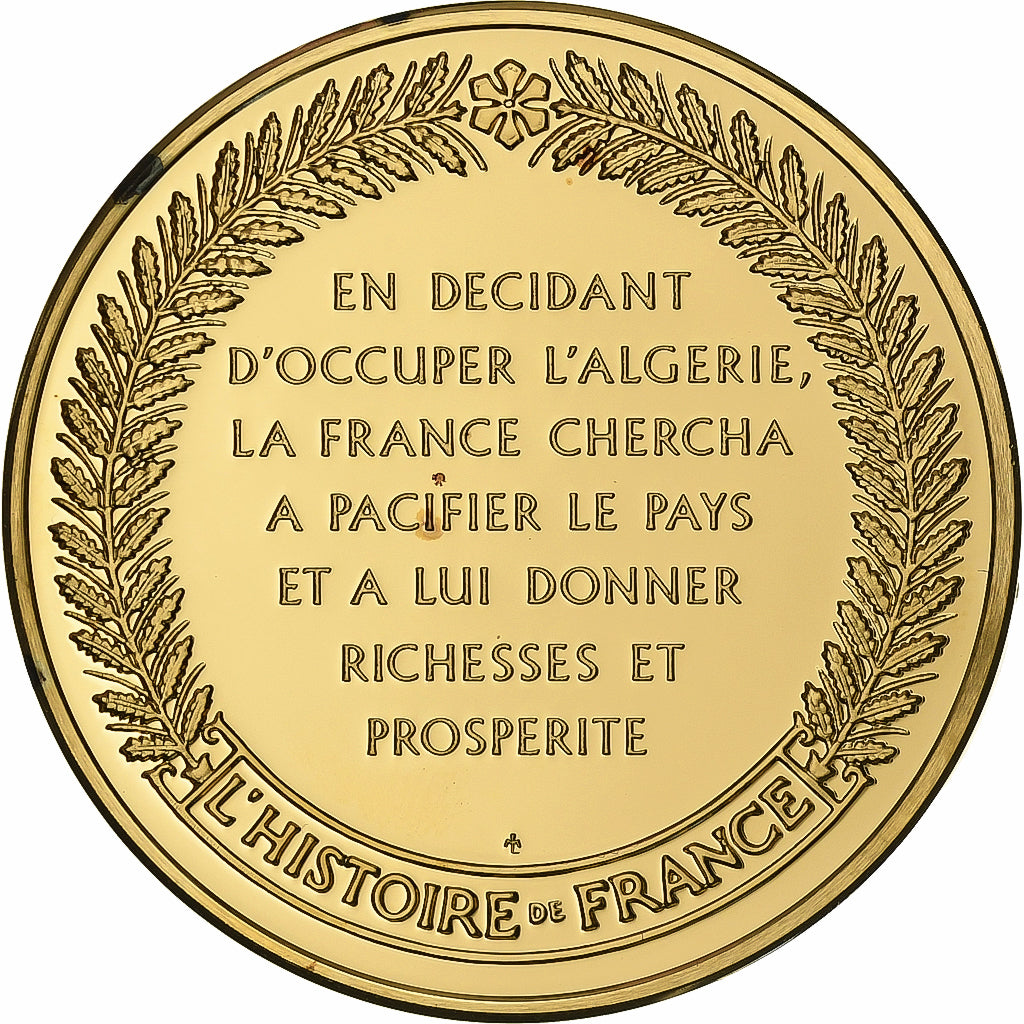 France, Medal, Charles X, Prise d'Alger, Gold plated silver, MS(63)