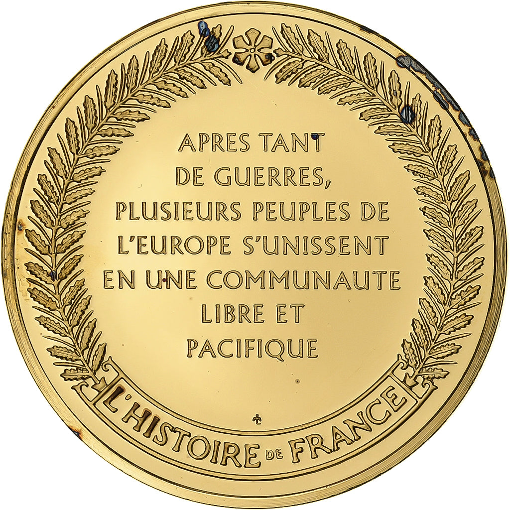 France, Medal, Europe, Traité de Rome, Gold plated silver, MS(63)