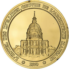 Francja, medal, L'Hôtel des Invalides, Paris, Gold plated silver, L'Histoire de