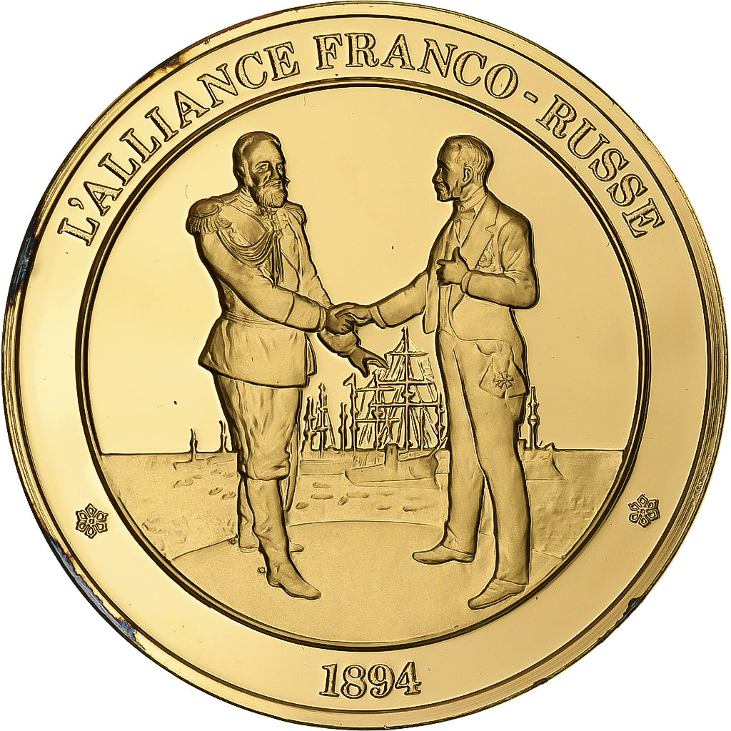 Frankrijk, Medaille, Alliance Franco-Russe, Gold plated silver, L'Histoire de