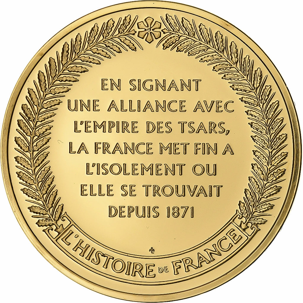 Frankrijk, Medaille, Alliance Franco-Russe, Gold plated silver, L'Histoire de